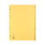 CW Office Buff A4 20-PART A-Z Index, yellow A4 index divider with alphabetical tabs on the right side for organizing documents.