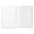 CW Office Casebound Notebook Rld 192PG A4 PK5, open white notebook with lined pages for note-taking or writing.