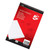CW Office Wbnd Shand Pad Rld 200 Page A5 Red notepad, spiral-bound with lined pages for writing and note-taking.