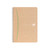 CW Office Oxford Touareg Wb Ntbk Ruled A5 PK5, ruled brown and beige hardcover notebook with spiral binding and green accent line.