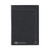 CW Office Europa A4 Sidebound Notemaker Black Pack of 10, A4 black spiral-bound notepad with side binding and white printed brand labels.