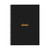 CW Office Rhodia BUS Book A4 Wbnd Hb Nbk Bk P3, a black wire-bound notebook with the Rhodia logo in gold on the cover.