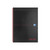 CW Office BlacknRed Hdbk Wbnd Nbk Perf A4 PK2, black and red hardcover A4 notebook with spiral binding and Oxford logo.