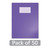 CW Office Oxford Exr Bk 8MM Lined A4+ Pur PK50, pack of 50 purple lined notebooks for office and school use.