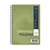 CW Office Cambridge Recycled Notebook A5 PK5, green spiral-bound notebook with 100 pages and recycled paper with pre-punched holes for easy filing.