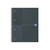 CW Office Oxford Hardcover Notebook, black A4+ size planner with spiral binding and durable cover for professional use.