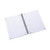 CW Office Oxford My Notes A4 Notebook 200P PK3, open white lined notebook with spiral binding and purple accents on the corners.