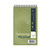 CW Office Recycled Spiral Notepad 125X200 PK10, green recycled notepad with spiral binding and perforated pages for easy pullout.