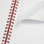 CW Office Black N Red PP Ruled Notebook A6 PK5, open white ruled notebooks with red spiral binding and perforated pages for easy tearing.