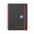 CW Office Black N Red PP Ruled Notebook A6 PK5, a compact black notebook with red binding elastic band and red spiral binding on the side, featuring a blue Oxford logo on the cover.