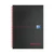CW Office Black N Red Hb Rule Notebook A5 PK5, a black hardcover notebook with red and silver spiral binding and the Oxford logo at the bottom right corner.
