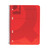 CW Office Q-Connect PP Spiral Pad A5 Red PK5, a red spiral-bound notebook with microperforated pages and ruled content.
