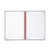 CW Office Black N Red PP Elast Notebook A5 PK5, open notebook with lined pages and red spiral binding.