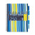 CW Office Pukka Project Book A4 BLU Pnk PK3, colorful striped cover with spiral binding and dividers.