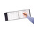 CW Office Visitor Book - A4 Complete Binder, open visitor record book with handwritten entries and a person's hand holding a pen.
