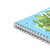 CW Office Silvine Prem A4 Twinwire Notebk PK5, close-up of the spiral-bound notebook with a colorful cover featuring green leaves on a blue background.