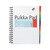 CW Office Pukka Pad Vocabulary Book B5, image of a spiral-bound vocabulary practice notebook with tabbed divider pages in multiple colors.