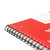 CW Office Silvine Lined Wirebound Rfl Pad A4 PK6, close-up of a red wirebound ruled notebook with black wire spirals and perforated pages for easy tearing.