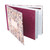 CW Office Pukka Pad Bloom Visitors Book Cream, floral patterned visitors book with cream pages and pink cover with botanical design.