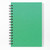 CW Office Silvine Luxpad Wire Notebook A5 PK6, green spiral-bound notebook with a solid cover and black wire binding.