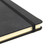 CW Office Silvine Executive Notebook 160P A5 BLK, black hardcover hardcover notebook with elastic band closure and cream-colored pages.