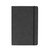 CW Office Silvine Executive Notebook 160 Pages A5 Black, front view of a black hardcover notebook with a black elastic band for closure.