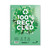 Product CW Office Silvine Prem Recycled A4 White Bound Notebook, front view showing green cover with leafy design and recycling symbols.