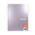 CW Office Silvine Luxpad Met 200PG A5+ AST PK3 , a purple spiral-bound notebook with perforated pages and white lines for writing.