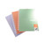 CW Office Silvine Luxpad Met 200PG A5+ AST PK3, notepad with perforated pages in pastel colors including purple, orange, and green, featuring spiral binding for easy page flipping and organization.