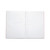 CW Office Rhino Ex Bk Rul 13X9 Red Contr PK50, open ruled notebook page with red margins and blue lines.