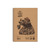 CW Office Rhino Recy Wbnd Notebook 160P A4 PK5, front view of recycled kraft paper notebook with illustrated rhinoceros wearing a hat and shirt, spiral binding on the left side.