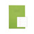 CW Office Rhino Exbook 64P F8M Ltgreen A4 PK50, A4 size green notebook with lined pages and a white label on the cover.