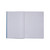 CW Office Rhino Ex Bk Rul 13X9 Lblu Contr PK50, open blue ruled notebook with white pages for office and school use.