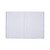 CW Office Rhino Exbook 80P F8M A4+ Pur PK50, open lined notebook with purple cover, showing two pages of ruled paper. 