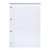 CW Office Refill Pad Rld 160PG A4 Red/WHT PK10, image of a refill pad with lined white pages, three red punched holes along the left side, and a top binding.