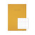 CW Office Rhino Ex Bk Sq A4 Yellow Contract Pack 50, yellow A4-sized office notebook with square grid pages.