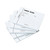CW Office Guildhall Tel Msg Pad 100P BLU PK5, stack of white telephone message pads with lined spaces for recording messages and contact details.