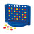 CW Office Connect 4 Grab And Go Portable Game, blue plastic Connect 4 game with red and yellow discs and built-in storage for easy portability.