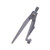 CW Office Helix Safety Compass Bulk PK25, gray safety compass for marking and drawing in construction and engineering projects.