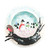 CW Office Christmas Sequins Shaker AST 50G PK4, festive Christmas-themed shaker with snowmen, trees, and a bird in a winter scene