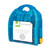 CW Office Q-Connect Eye Wash Kit With Eyewash, a blue travel case containing eye care supplies for emergency eye irrigation.