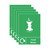 CW Office A5 Sign Food Waste Pack Of 5, green signs with food waste symbol and recycling arrow icon.