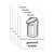 CW Office A5 Sign General Waste Pack Of 5, a set of five A5 size signs with a trash bin illustration and the text 'general waste' for waste management in offices.