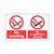 No Smoking E-Cigarettes Plas 100X250