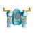 CW Office Wallace Eyewash Station 2402057, dual eyewash bottles with yellow spray nozzles mounted on a teal wall mount with emergency labels.