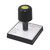 CW Office Q-Connect Voucher For Rubber Stamp, black rubber stamp attached to a white base with black border and printed text.