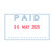 CW Office Trodat Printy Dater 4750L2 - Paid date stamp showing 'PAID' and date '06 MAY 2029' in red on a white background.