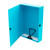 CW Office Box File Foolscap Blue PK5, blue foolscap box file with a handle and locking mechanism for organization and storage.