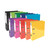 CW Office Iderama 70MM Lever Arch A4 AST PK10, colorful range of 10 A4 size lever arch file binders in black, green, dark green, blue, light blue, purple, pink, orange, red, and yellow.