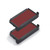 CW Office Trodat Replacement Pad 6/4911 Red P2, two rectangular red ink pads with black plastic frames for stamping devices.